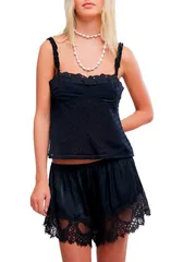 フリーピープル レディース トップス シャツ Free People Little Love Dotank BLACK ブラックのサムネイル