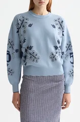 スコッチアンドソーダ レディース トップス シャツ Scotch Soda Relaxed Jacquard Pullover FADEDENIM デニムのサムネイル