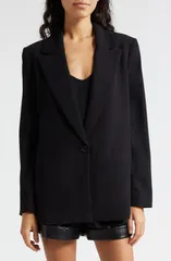 アリス アンド オリビア レディース アウター ジャケット・ブルゾン ブレザー Alice Olivia Denny Notched Collar Blazer BLACK ブラックのサムネイル