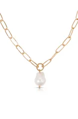 エティカ レディース アクセサリー ネックレス・チョーカー レース Ettika Freshwater Pearl Pendant Necklace GOLD ゴールドのサムネイル