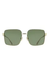 フェラガモ レディース アクセサリー サングラス・アイウェア FERRAGAMO 57mm Square Sunglasses GOLD GREEN グリーンのサムネイル