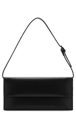 マンゴ レディース バッグ レザー フェイクレザー MANGO Faux Leather Shoulder Bag BLACK ブラックのサムネイル