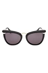 マックスマーラ レディース アクセサリー サングラス・アイウェア Max Mara 55mm Cat Eye Sunglasses BLACK PALE GOLD SMOKE ブラックのサムネイル