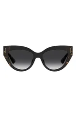モスキーノ レディース アクセサリー サングラス・アイウェア Moschino 56mm Gradient Cat Eye Sunglasses BLACK HAVANA DARK GREY SF ブのサムネイル