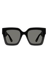 スチュアート ワイツマン レディース アクセサリー サングラス・アイウェア Stuart Weitzman 51mm Polarized Square Sunglasses BLACK ブラック