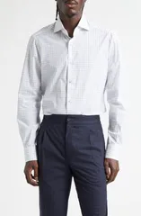 イザイア メンズ トップス シャツ ISAIA Check ButtonUp Shirt WHITE MULTI ホワイトのサムネイル