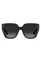 モスキーノ レディース アクセサリー サングラス・アイウェア Moschino 55mm Square Sunglasses BLACK HAVANA DARK GREY ブラックのサムネイル