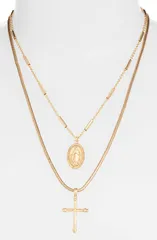 エティカ レディース アクセサリー ネックレス・チョーカー レース Ettika Coin Crosset of 2 Necklaces GOLD ゴールドのサムネイル
