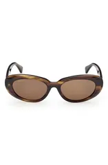 マックスマーラ レディース アクセサリー サングラス・アイウェア Max Mara 53mm Oval Sunglasses BROWN OLIVE PALLADIUM BROWN オリーブのサムネイル
