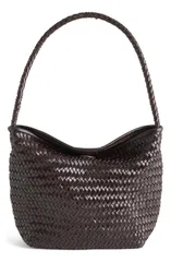メイドウェル レディース バッグ レザー Madewell The Handwoven Leather Shoulder Bag COFFEE BEAN コーヒーのサムネイル