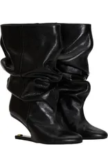 バルマン レディース シューズ スニーカー アンクル ブーツ レザー Balmaino Wedge textu red leather ankle boots Women black ブラックのサムネイル