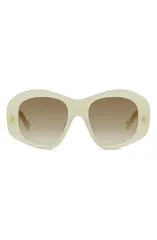 ロエベ レディース アクセサリー サングラス・アイウェア Loewe Anagram 51mm Geometric Sunglasses IVORY GRADIENT BROWN アイボリーのサムネイル