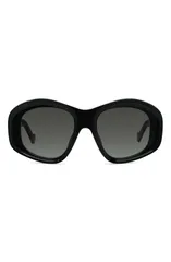ロエベ レディース アクセサリー サングラス・アイウェア Loewe Anagram 51mm Geometric SunglassesHINY BLACK GRADIENT SMOKE ブラックのサムネイル