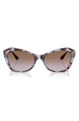 ヴォーグ レディース アクセサリー サングラス・アイウェア VOGUE 56mm Cat Eye Sunglasses BLUE HAVANA ブルーのサムネイル