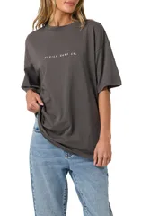 オニール レディース トップス Tシャツ キャップ ケープ グラフィック ONeillinear Scape Graphic Oversized TShirt WASHED BLACK ブラックのサムネイル