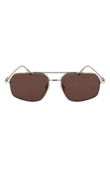 フェラガモ メンズ アクセサリー サングラス・アイウェア FERRAGAMO Prisma 58mm Navigator Sunglasses GOLD BROWN ブラウンのサムネイル