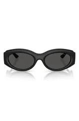 ジミーチュー レディース アクセサリー サングラス・アイウェア Jimmy Choo 54mm Oval Sunglasses MATTE BLACK DARK GREY ブラックのサムネイル