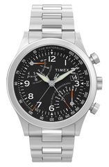 タイメックス メンズ アクセサリー 腕時計 Timex Waterbury Traditional Fly Back Chronograph Bracelet Watch 43mm STAINLESS