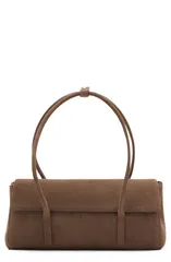 マンゴ レディース バッグ スエード MANGO Suede Shoulder Bag MEDIUM BROWN ブラウンのサムネイル