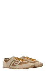 バルマン メンズ シューズ スニーカー メッシュ スエード レザー Balmain Racer 45 trainers in mesh and suede leather Men beige ベージュのサムネイル