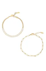エティカ レディース アクセサリー ブレスレット・バングル・アンクレット Ettika Set of 2 Bracelets GOLD ゴールドのサムネイル