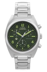 タイメックス メンズ アクセサリー 腕時計 キャップ Timexpedition Capstone Chronograph Bracelet Watch 41mm SILVERTONE シルバー