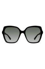 スチュアート ワイツマン レディース アクセサリー サングラス・アイウェア Stuart Weitzman 56mm Gradient Square Sunglasses BLACK ブラック