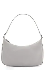 マンゴ レディース バッグ ナイロン MANGO Small Nylon Shoulder Bag LIGHT PASTEL GREY グレーのサムネイル