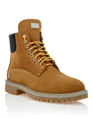 フィリッププレイン メンズ シューズ スニーカー ブーツ PHILIPPLEINabuk Low Flat Boots Men Men beige ベージュのサムネイル