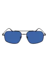 フェラガモ メンズ アクセサリー サングラス・アイウェア FERRAGAMO Prisma 58mm Navigator Sunglasses DARK GUNMETAL BLUE ブルーのサムネイル