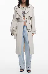 デジグアル レディース アウター コート Desigual Belted Trench Coat BEIGE ベージュのサムネイル