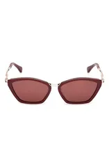 マックスマーラ レディース アクセサリー サングラス・アイウェア Max Mara Miller 54mm Round Sunglasses BORDEAUX GOLD MARSALA WINE ワイのサムネイル