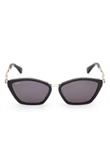 マックスマーラ レディース アクセサリー サングラス・アイウェア Max Mara Miller 54mm Round Sunglasses BLACK PALE GOLD SMOKE ブラックのサムネイル