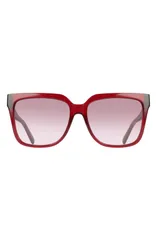 フェラガモ レディース アクセサリー サングラス・アイウェア FERRAGAMO 58mm Rectangular Sunglasses TRANSPARENT WINE ワインのサムネイル