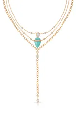 エティカ レディース アクセサリー ネックレス・チョーカー レース Ettika Reconstituted Turquoise Solstice Laye red Necklace TURQUOISのサムネイル