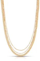 エティカ レディース アクセサリー ネックレス・チョーカー ミニ レース Ettika Minimalist Laye red Chainecklace GOLD ゴールドのサムネイル