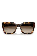 ヴォーグ レディース アクセサリー サングラス・アイウェア VOGUE 54mm Polarized Square Sunglasses BLOND HAVANAのサムネイル
