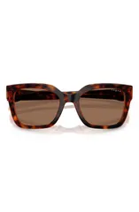 ヴォーグ レディース アクセサリー サングラス・アイウェア VOGUE 54mm Polarized Square Sunglasses DARK HAVANAのサムネイル