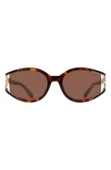 フェラガモ レディース アクセサリー サングラス・アイウェア FERRAGAMO 56mm Oval Sunglasses TORTOISEのサムネイル