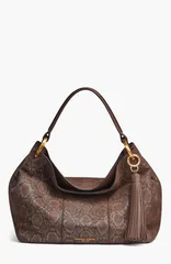 ダナ キャラン ニューヨーク レディース バッグ スエード Donna Karanew York Glenwood Python Suede Shoulder Brown Multi ブラウンのサムネイル
