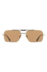 フェラガモ メンズ アクセサリー サングラス・アイウェア FERRAGAMO 61mm Navigator Sunglasses GOLD BROWN ブラウンのサムネイル