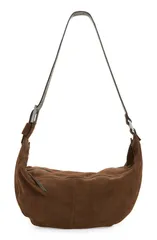 オールセインツ レディース バッグ スエード AllSaints Luna Suede Shoulder Bag FANGO BROWN ブラウンのサムネイル