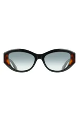 フェラガモ レディース アクセサリー サングラス・アイウェア FERRAGAMO 55mm Oval Sunglasses BLACK TORTOISE ブラックのサムネイル