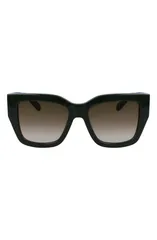 フェラガモ レディース アクセサリー サングラス・アイウェア FERRAGAMO Gancini 55mmodified Rectangular Sunglasses DARK GREEN グリーンのサムネイル