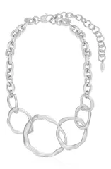 エティカ レディース アクセサリー ネックレス・チョーカー レース Ettika Interlocking Loop Necklace SILVER シルバーのサムネイル