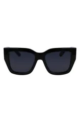 フェラガモ レディース アクセサリー サングラス・アイウェア FERRAGAMO Gancini 55mmodified Rectangular Sunglasses BLACK ブラックのサムネイル