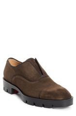 クリスチャン・ルブタン メンズ シューズ スニーカー キャップ Christian Louboutin Alpha Lion Cap Toe SlipOn Men CAFE