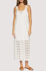 ロストアンドワンダー レディース トップス ワンピース レース マキシ Lost Wander Dolce Marina Eyelet Lace Maxi Dress WHITE ホワイト