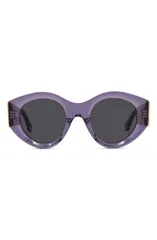 ロエベ レディース アクセサリー サングラス・アイウェア Loewe Anagram 50mm Round SunglassesHINY VIOLET SMOKE スモークのサムネイル