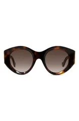 ロエベ レディース アクセサリー サングラス・アイウェア Loewe Anagram 50mm Round Sunglasses DARK HAVANA GRADIENT BROWN ブラウンのサムネイル